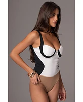Jluxlabel Women's Throwback Colorblock Bodysuit