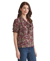 Jones New York Women's Tie Neck Top