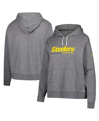 Nike Women's Heather Charcoal Pittsburgh Steelers Vintage Pullover Hoodie