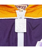 Mitchell & Ness Men's Purple Los Angeles Lakers Hardwood Classics Big Shot Premium Full-Zip Windbreaker Jacket