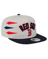 New Era Men's Cream Boston Red Sox Iron Golfer Snapback Hat