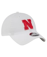 New Era Men's White Nebraska Huskers Active Ripstop 9TWENTY Adjustable Hat