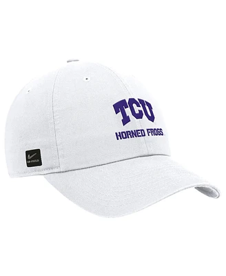 Nike Men's White Tcu Horned Frogs 2025 On-Field Club Adjustable Hat