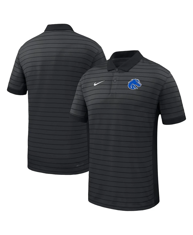 Nike Men's Black Boise State Broncos 2025 Early Season Coaches Sideline Victory Stripe Performance Polo Shirt