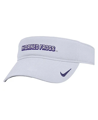 Nike Men's White Tcu Horned Frogs 2025 On-Field Ace Performance Adjustable Visor Hat