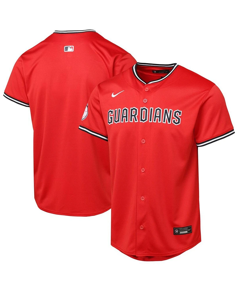 Nike Big Boys and Girls Red Cleveland Guardians Alternate 2 Limited Jersey