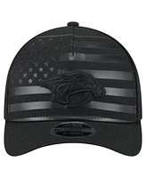 New Era Men's Black Nashville Predators Game Day Stealth Flag 9FORTY A-Frame Adjustable Hat