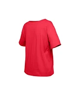 New Era Big Girls Red Florida Panthers Flip Sequin T-Shirt