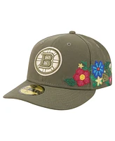 New Era Men's Olive Boston Bruins Tonal Florals 59FIFTY Fitted Hat
