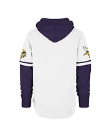 '47 Brand Men's White Minnesota Vikings Trifecta Shorts Sweatshirt Pullover Hoodie