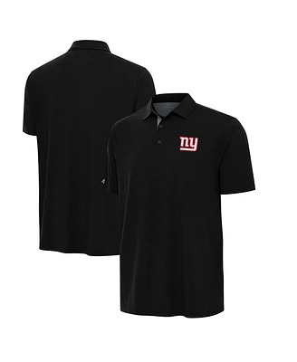 Antigua Men's Black/Gray New York Giants Era Polo Shirt