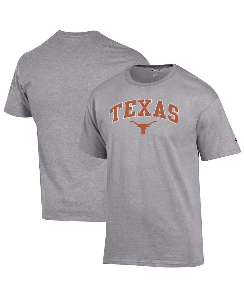 Champion Men's Heather Gray Texas Longhorns Arch Over Logo T-Shirt