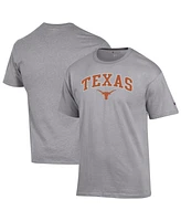 Champion Men's Heather Gray Texas Longhorns Arch Over Logo T-Shirt