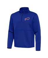 Antigua Men's Royal Buffalo Bills Twist Quarter-Zip Pullover Jacket