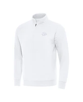Antigua Men's White Kansas City Chiefs Victory Quarter-Zip Sweatshirt