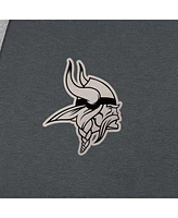 Antigua Men's Charcoal Minnesota Vikings Brushed Carbon Victory Pullover Hoodie