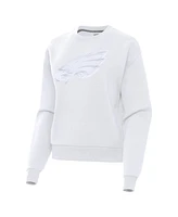 Antigua Women's White Philadelphia Eagles Victory Pullover Sweatshirt
