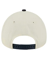 New Era Men's Cream Cleveland Guardians Speckle A-Frame 9FORTY Adjustable Hat