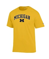 Champion Men's Maize Michigan Wolverines Arch Over Logo T-Shirt