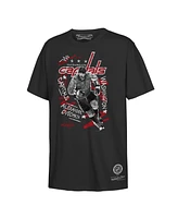 Mitchell & Ness Big Boy's and Girl's Alexander Ovechkin Black Washington Capitals Chalked Up T-Shirt