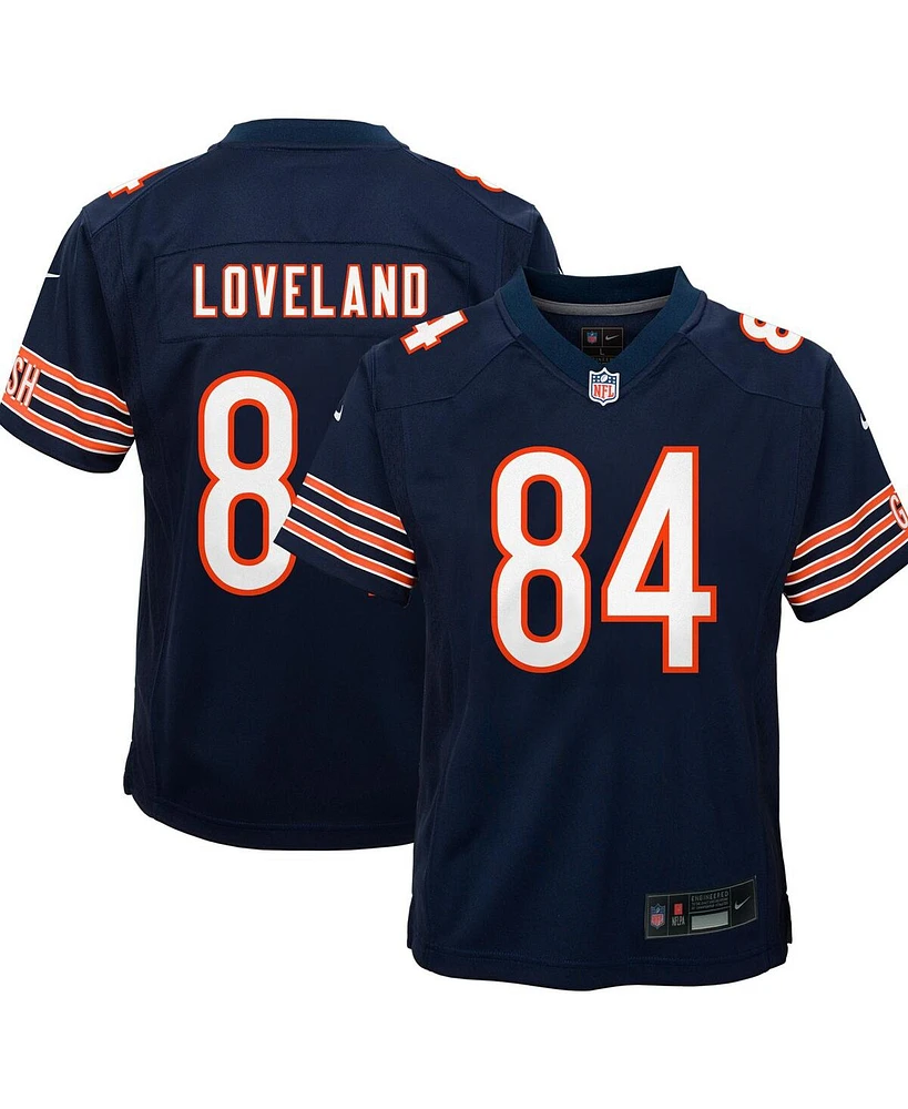 Nike Big Boys and Girls Colston Loveland Navy Chicago Bears Team Game Jersey