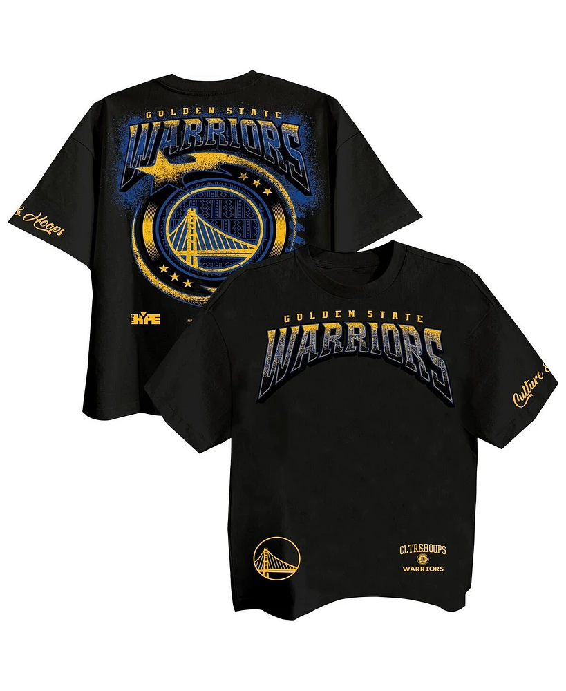 Two Hype Men's Black Golden State Warriors Drip Dime Collection Premium T-Shirt