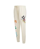 Freeze Max Women's Cream Mickey Mouse Hellow Mellow Fleece Jogger Pants