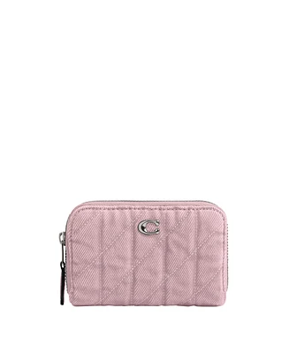 Coach Denim Essential Zip Around Card Case Wallet