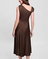 Guess Women's Ashlyn Asymmetrical-Neckline Sleeveless Midi Dress