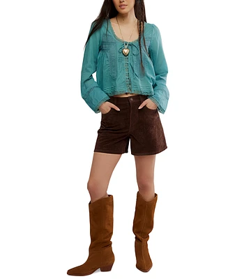 Free People Women's Tippi Faux Suede Shorts