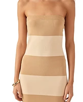 endless rose Women's Stripe Tube Midi Dress