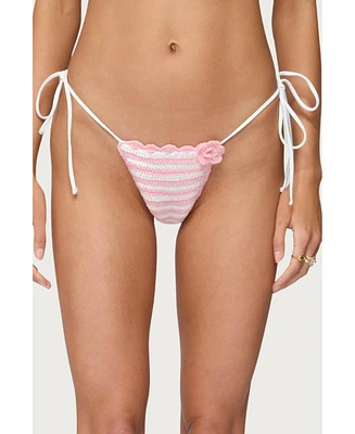 Edikted Women's Azalea Crochet String Bikini Bottom