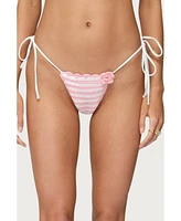 Edikted Women's Azalea Crochet String Bikini Bottom