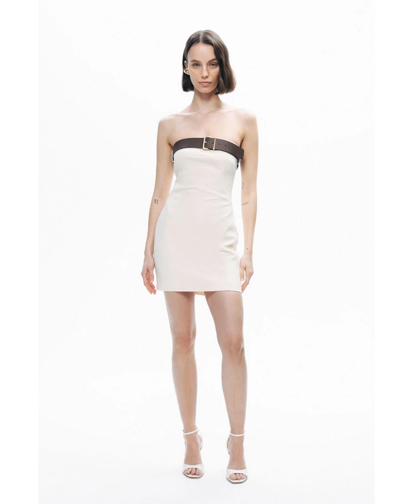 Nocturne Women's Belt Detailed Mini Dress