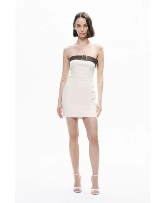 Nocturne Women's Belt Detailed Mini Dress