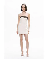 Nocturne Women's Belt Detailed Mini Dress