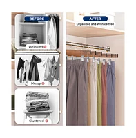 SereneLife 20 Pcs. Premium Wooden Pants Hangers