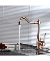 Greenspring Traditional Single-Handle Standard Kitchen Sink Faucet Antique Copper