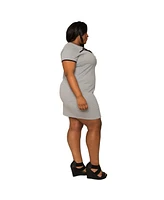 Poetic Justice Plus Front Cutout Neck Athleisure Mini Dress