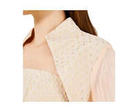 Amri Women's Strapless Column Dress With Detachable Cropped Cape Jacket