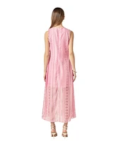endless rose Women's Lace Tiered Midi Dress