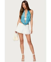 Edikted Women's Seabound Cowl Neck Backless Halter Top