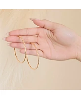 Jessica Simpson Omega Gold-Tone Statement Hoop Earrings