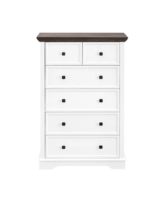 Casainc Tall Bathroom Cabinet Closet Organizers Storage Clothes with 6 Drawers