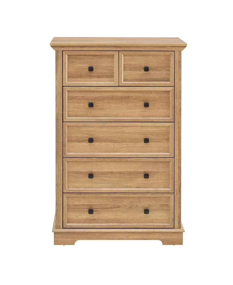 Casainc Tall Bathroom Cabinet Closet Organizers Storage Clothes with 6 Drawers