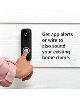 Blink Smart Wi-Fi Video Doorbell Wired/Battery with 2 Way Audio with Alexa