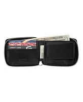 Guess Men's Rfid G Cube Emboss Zip Around Wallet with Coin Pocket