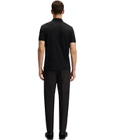Boss by Hugo Men's Jacquard Body-Mapping Cotton Polo Shirt