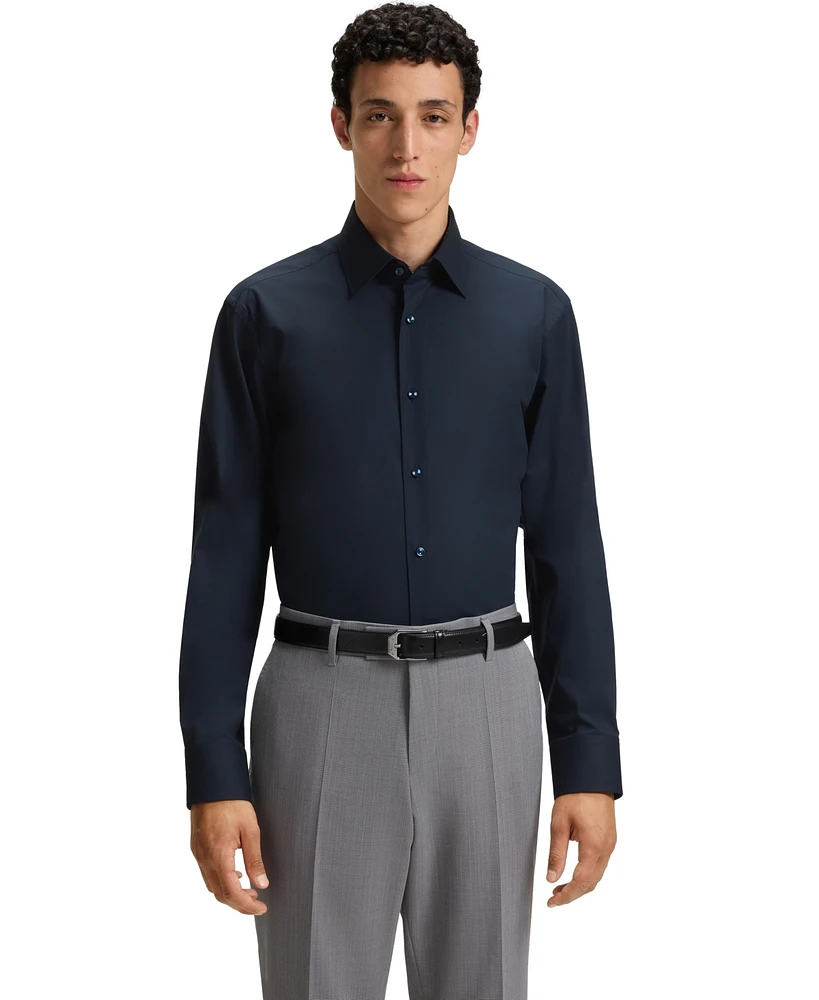 Boss by Hugo Men's Stretch Poplin Regular-Fit Dress Shirt