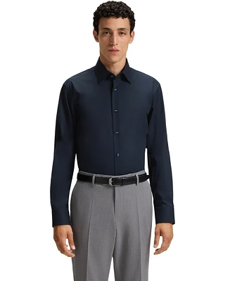 Boss by Hugo Men's Stretch Poplin Regular-Fit Dress Shirt